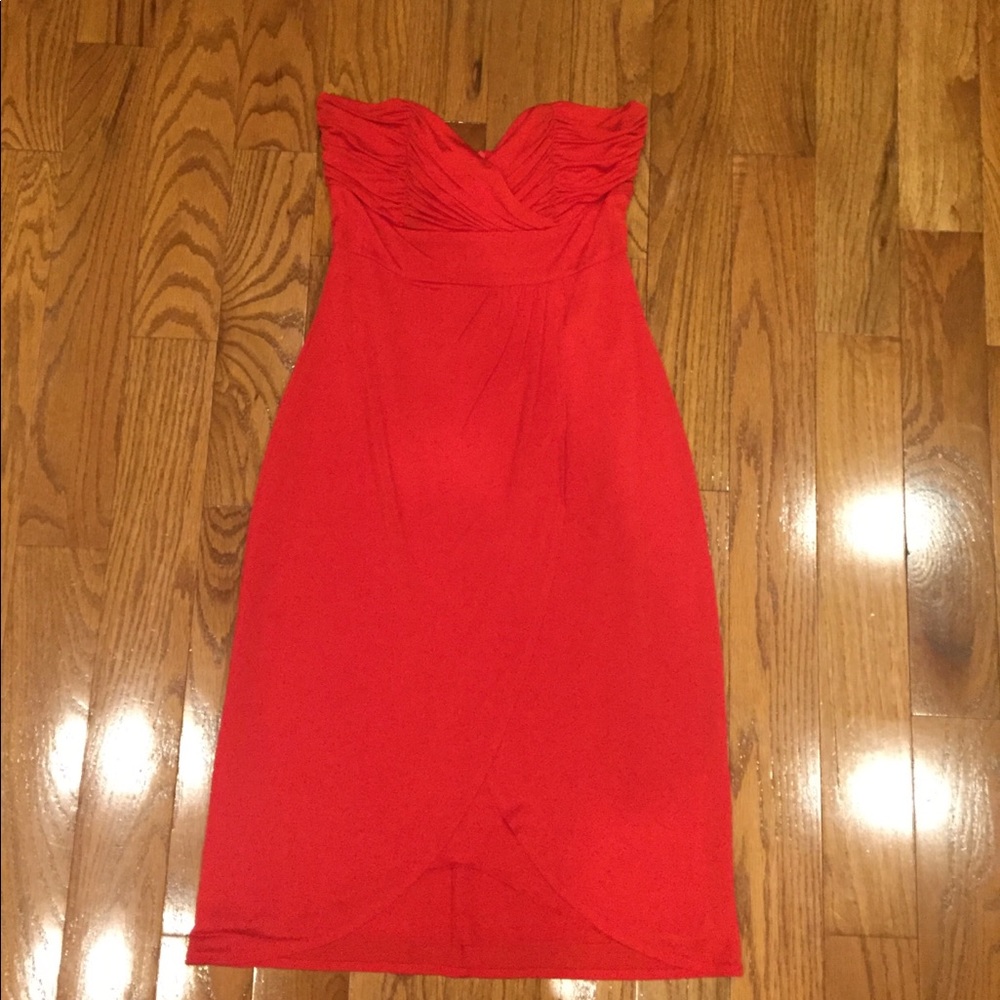 Strapless True Red Dress